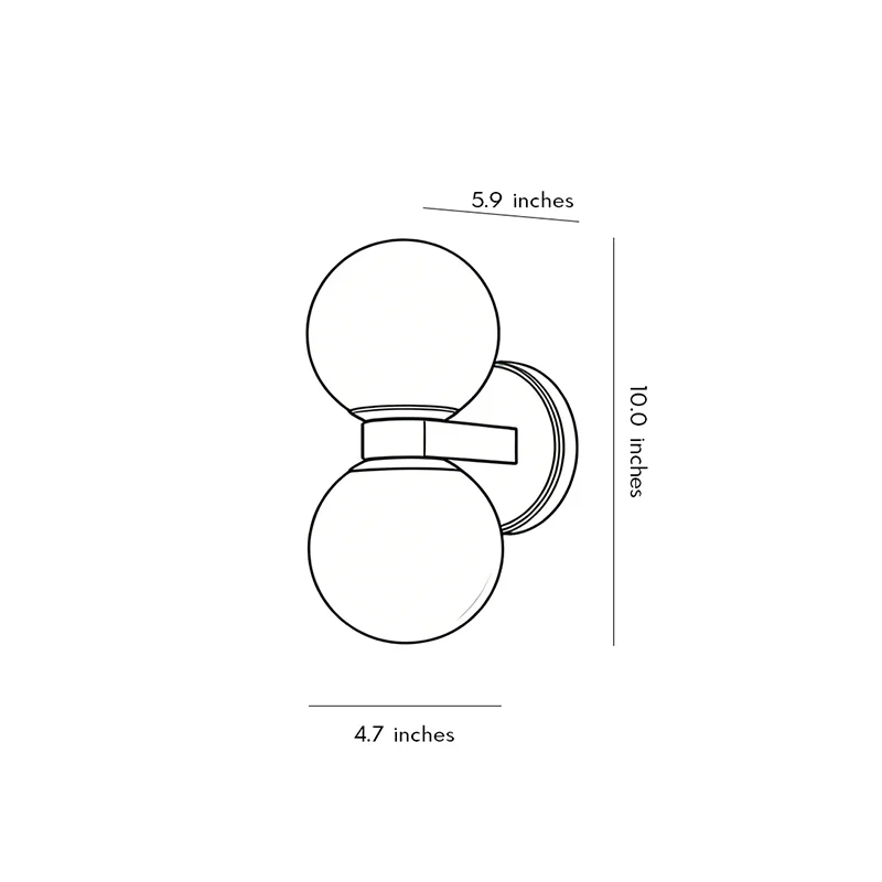 Schéma coté de l'applique Lucenta 3630 : L120 × H255 × W150 mm
